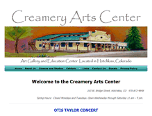 Tablet Screenshot of creameryartscenter.org
